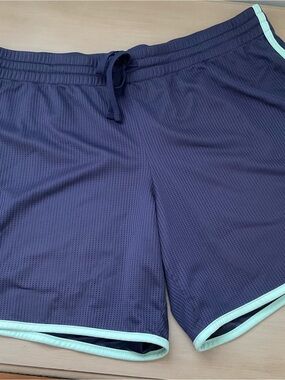 Danskin Navy Athletic Shorts with Mint Trim